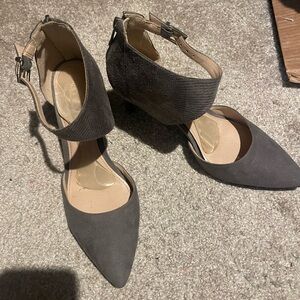 Kelly & Katie Charcoal Ankle Strap Heels